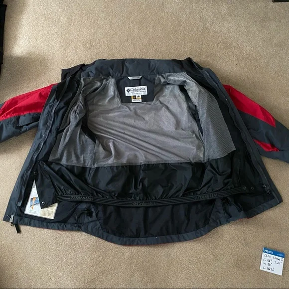Columbia 3 in 1 jacket coat women's S red grey - Picture 4 of 16